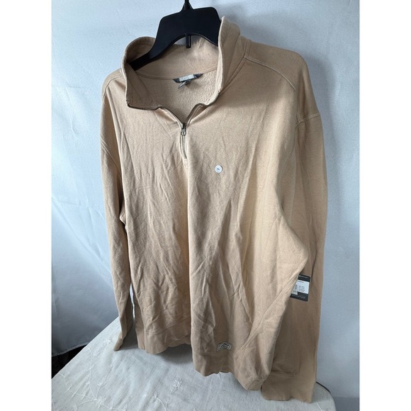 Eddie Bauer Men's Mr Camp Fleece Riverwash Pullover Taupe XL - Picture 3 of 6